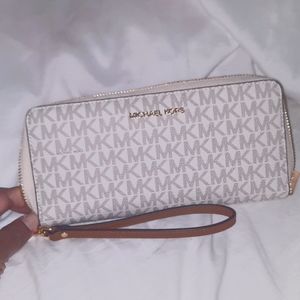 Michael Kors large initial print wallet/wristlet